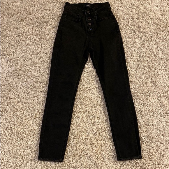 Uterque High Rise Black Jeans size 24 - Picture 1 of 4